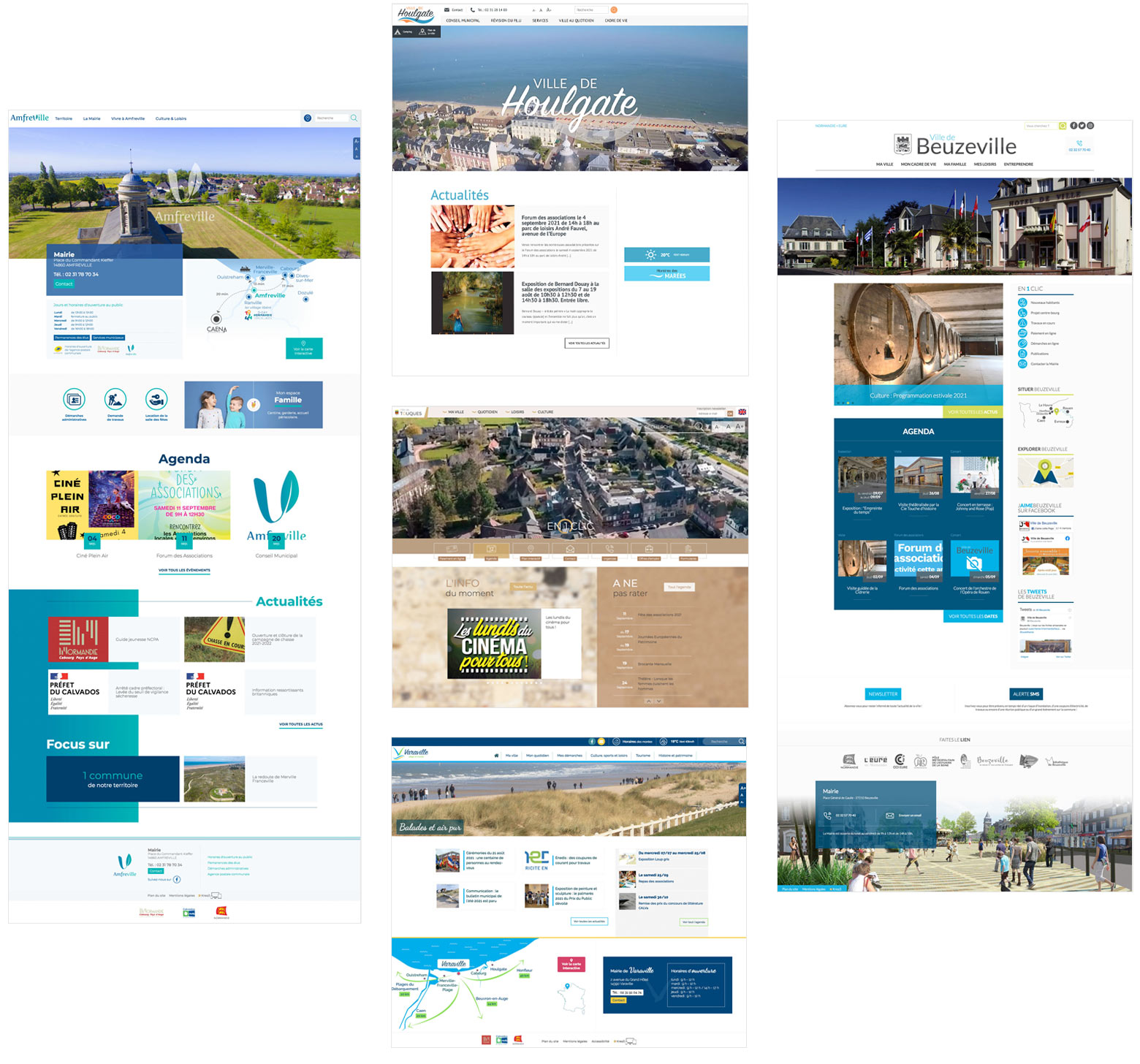Quelques réalisations de sites de mairies