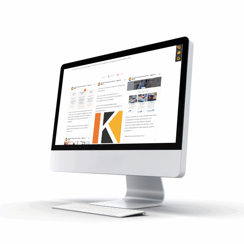 Intégration des réseaux sociaux sur votre site avec Krea3